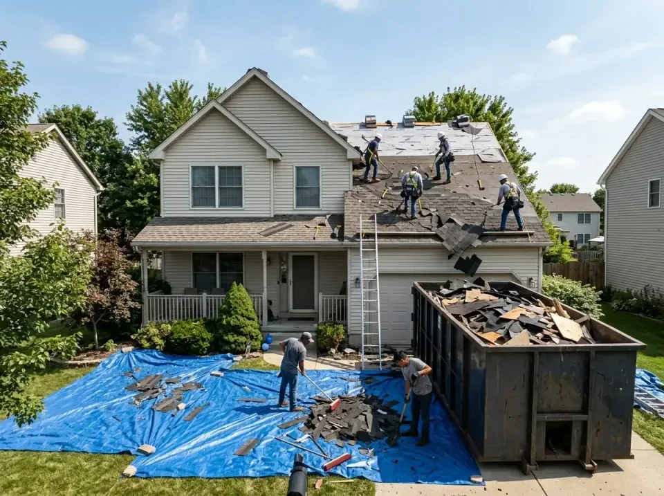 roof-replacement-debris-remova-004 — frequently asked questions, Cheapest Dumpster Rentals in Joliet, IL